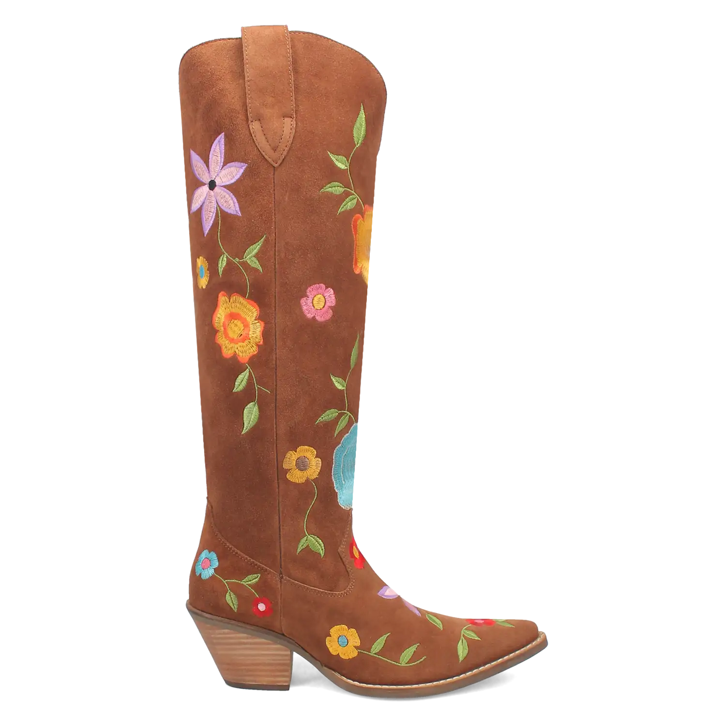 Dingo Flower Power - Women's Suede Leather Cowgirl Boots