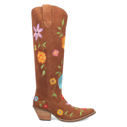 Dingo Flower Power - Women's Suede Leather Cowgirl Boots