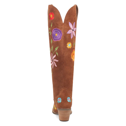 Dingo Flower Power - Women's Suede Leather Cowgirl Boots