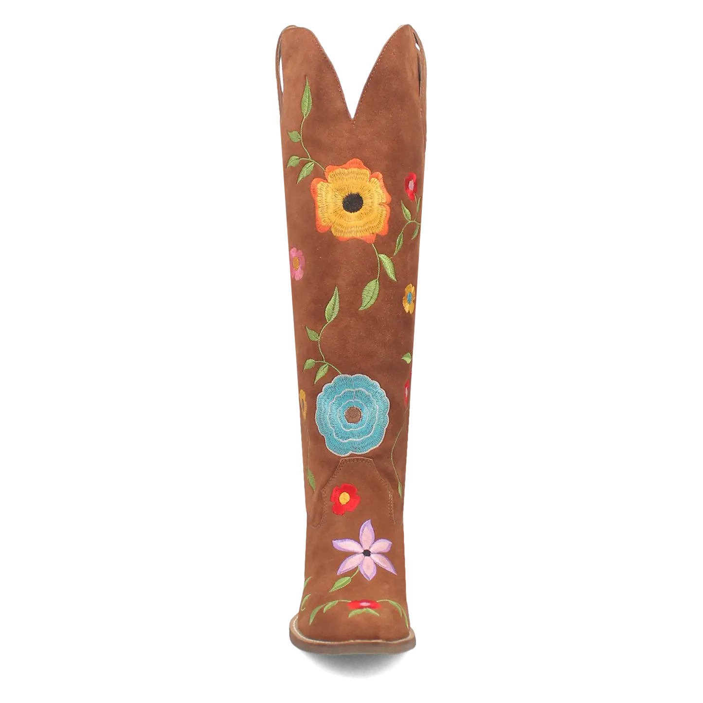Dingo Flower Power - Women's Suede Leather Cowgirl Boots