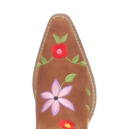 Dingo Flower Power - Women's Suede Leather Cowgirl Boots