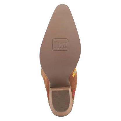 Dingo Flower Power - Women's Suede Leather Cowgirl Boots