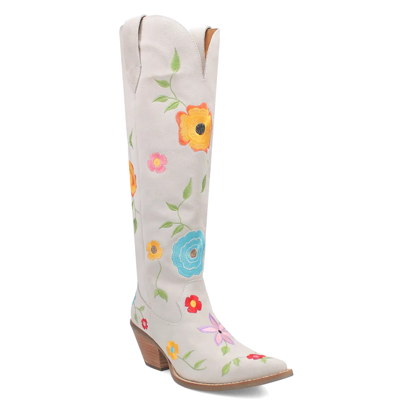 Dingo Flower Power - Women's Suede Leather Cowgirl Boots