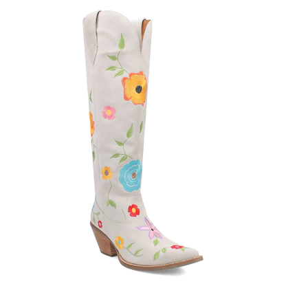 Dingo Flower Power - Women's Suede Leather Cowgirl Boots