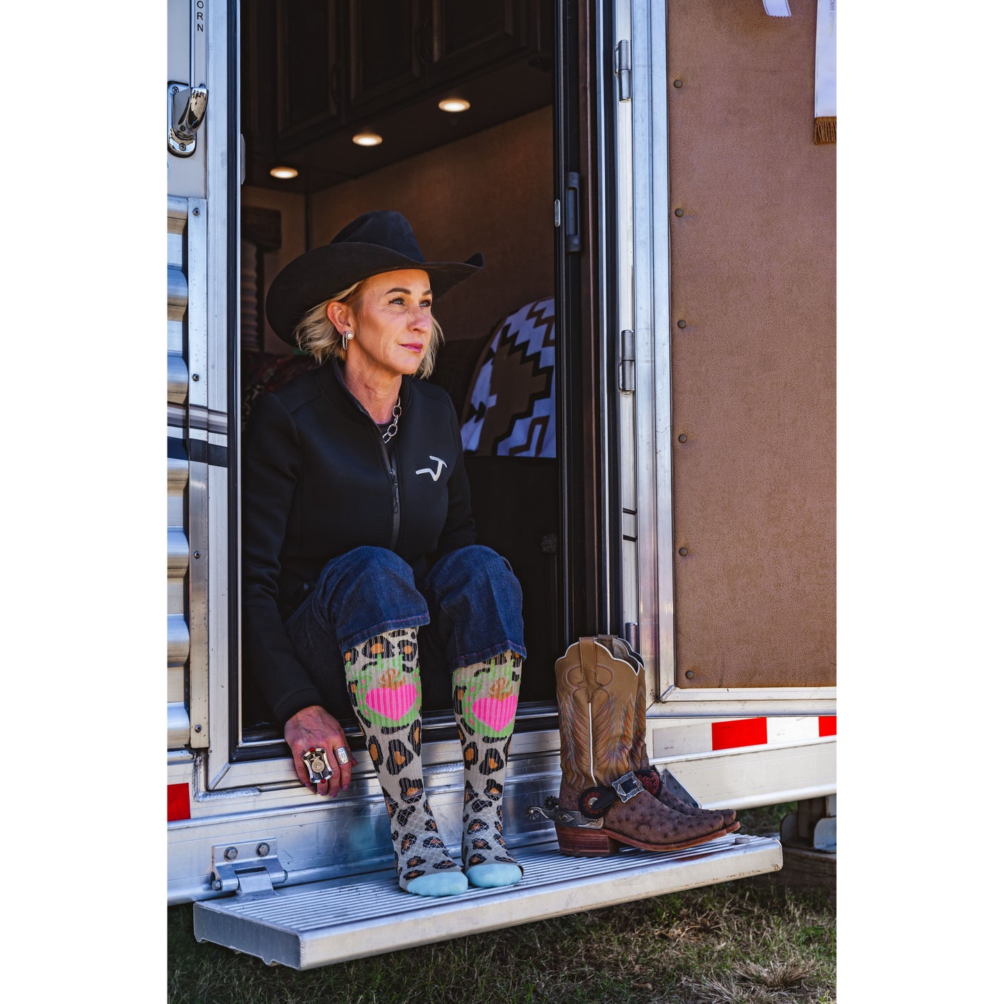 Lucky Leopard Diva Performance Boot Socks