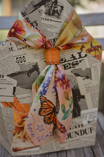 Heartland Series: The Lone Star State Inspired Wild Rag Texas Silk Scarf