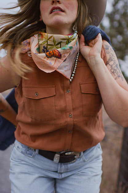 Heartland Series: The Lone Star State Inspired Wild Rag Texas Silk Scarf