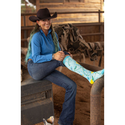 Cowgirl Buckaroo Performance Boot Socks