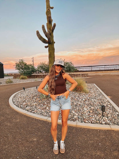 The Horseshoe Embroidered Tank - best seller