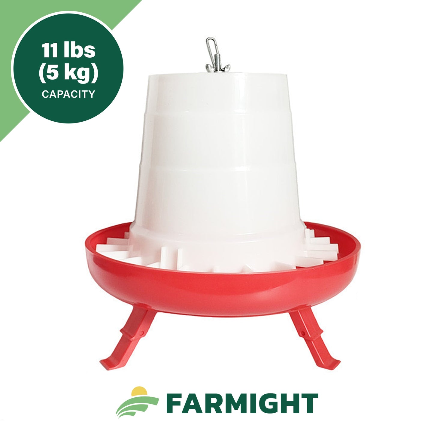 Farmight Open Top Hanging Feeder with Legs, 2 colors, 3 sizes