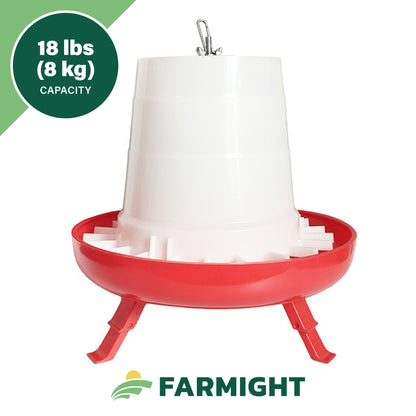 Farmight Open Top Hanging Feeder with Legs, 2 colors, 3 sizes
