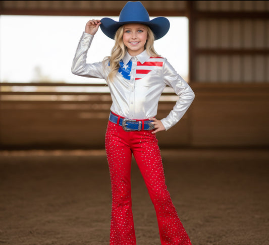 God's Country Girls Western Pearl Snap Rodeo Shirt