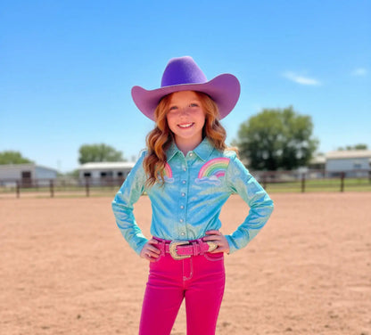 Mystical - Girls Pearl Snap Rodeo Shirt