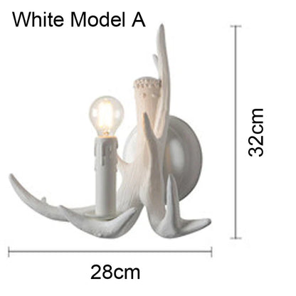 DecorBites™ Deer Antler Chandelier: American Retro Resin Horn Lamps for Rustic Home Decor