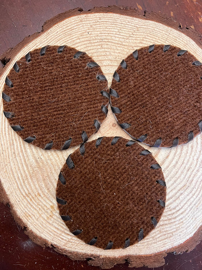 Star Cowhide Coasters