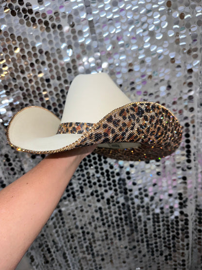 Sand & Leopard Hat (Square Style)