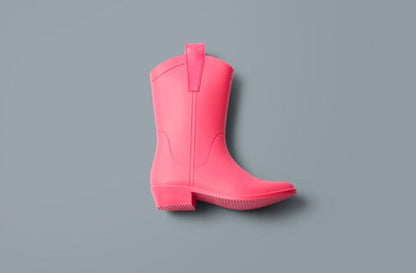 Atomic Pink ADULT All Weather Rubber Cowboy Boots