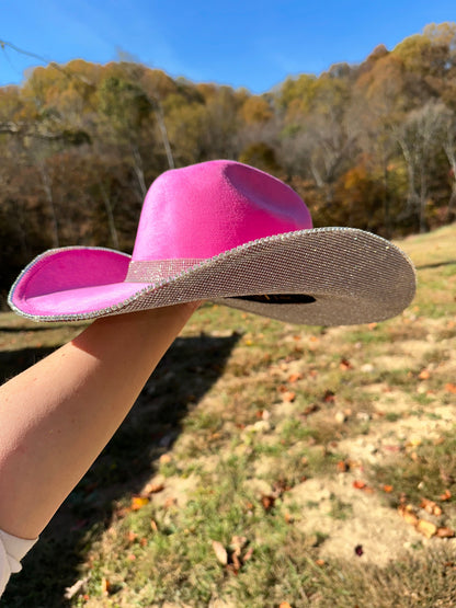 Barbie Pink Hat & Crystal Rhinestones