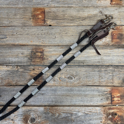 Rhinestone Nylon Barrel Racing Reins #AHE100