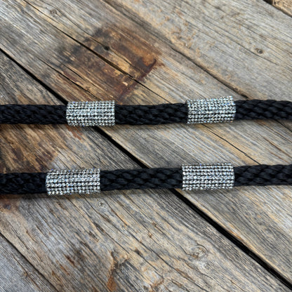 Rhinestone Nylon Barrel Racing Reins #AHE100
