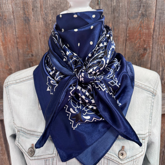 35X35" Blue Paisley Wild Rag / Scarf WR3431