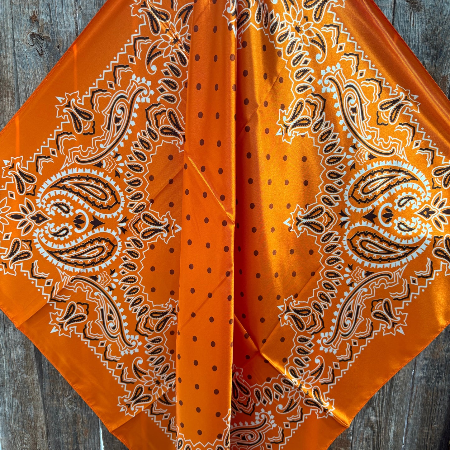 35X35" Orange Paisley Wild Rag / Scarf WR3430