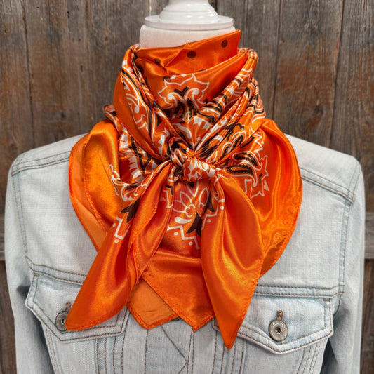 35X35" Orange Paisley Wild Rag / Scarf WR3430