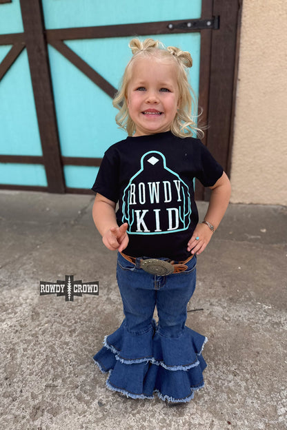 TURQUOISE- Rowdy Kid Tee