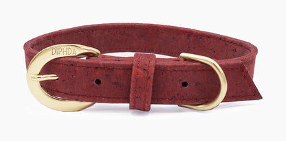 Ruby Red Cork Leather Collar