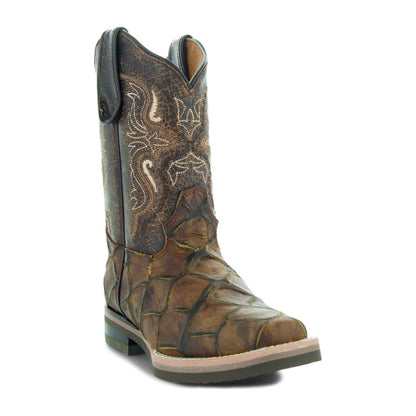 Soto Boots Kids Pirarucu Print Cowboy Boots K4008