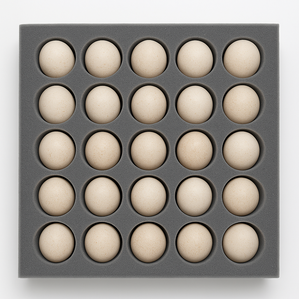 25 Hole Egg Shipping Foam – For Turkeys, Ducks & Chicken Eggs