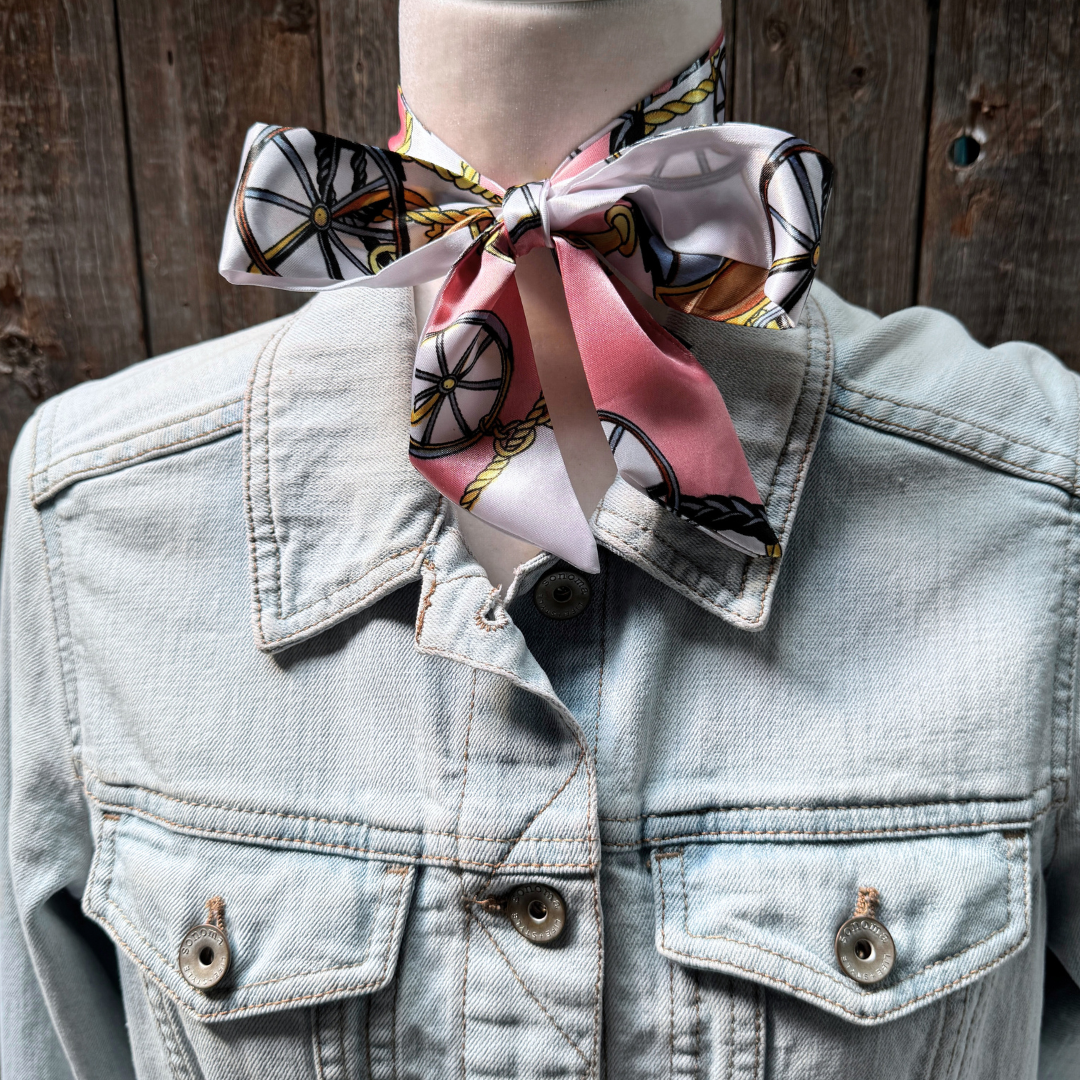 Pink Western Skinny Mini Wild Rag Scarf / Cowgirl Necktie #TW321