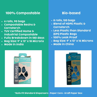 compostable plant-based dog poop bags