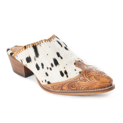 Heely Western Hand-Tooled Mules