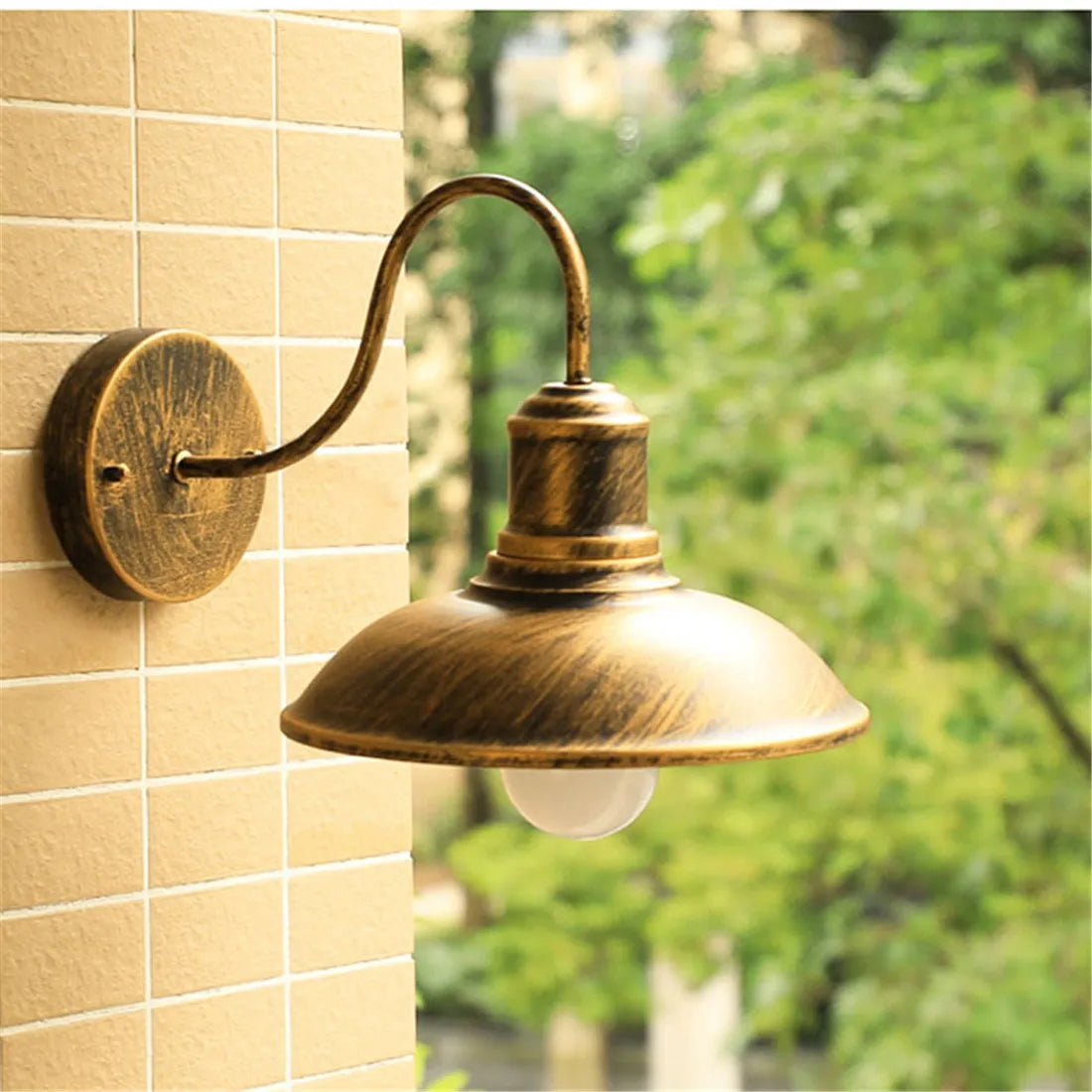 DecorBites™ Black Rustic Gooseneck Outdoor Barn Light Fixture for Patio/Garage/Bathroom