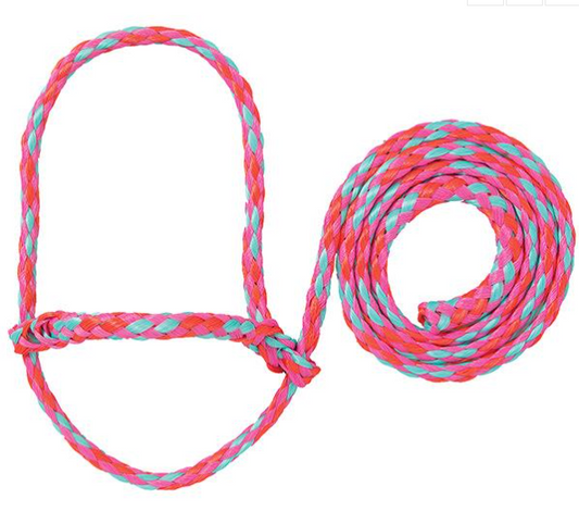 Poly Rope Halter - Sheep/Goat - pink/red/mint