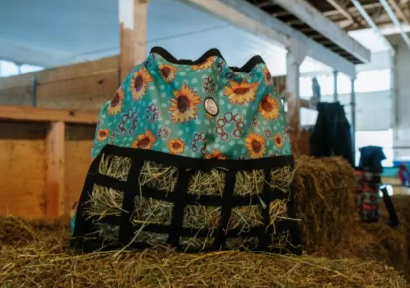 Sunflower Squash Blossom Trailer Hay Bag