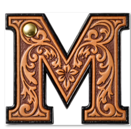 Monogrammed Initial Western Leather Look Saddle Longhorn Cowboy Cowgirl Kitchen Dish Towels Made in America