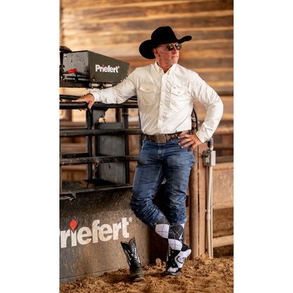 Lucky Argyle Blk/White Performance Boot Socks