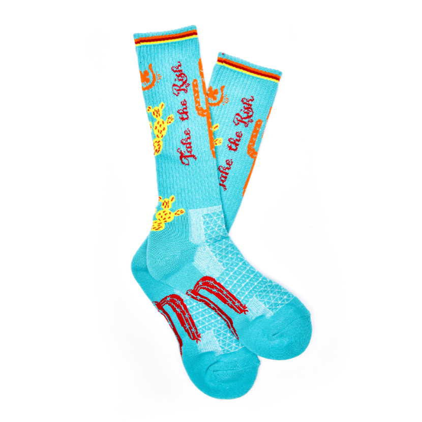 Take the Risk Turquoise Performance Boot Socks