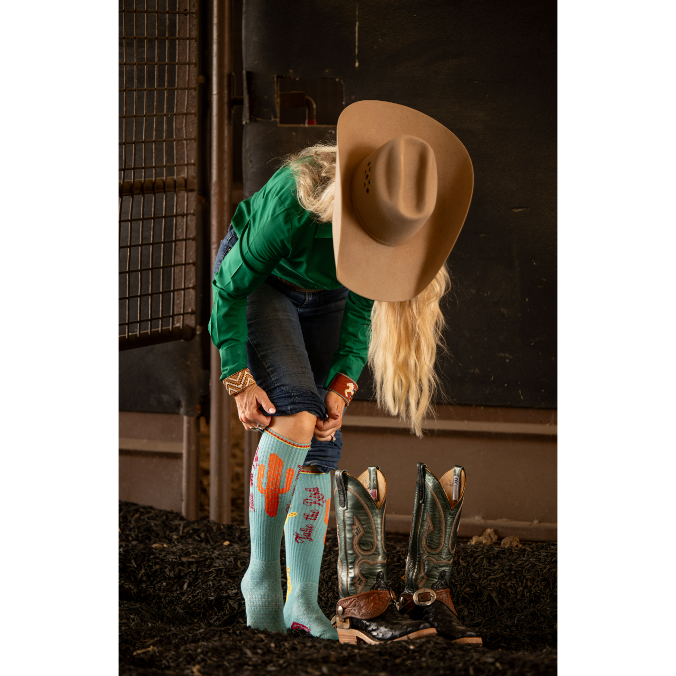 Take the Risk Turquoise Performance Boot Socks