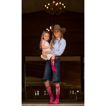 Take the Risk Hot Pink Performance Boot Socks