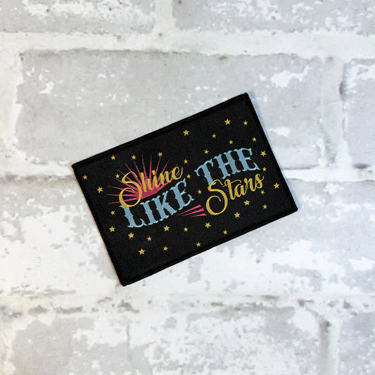 Shine Like The Stars Black Iron-on Patch