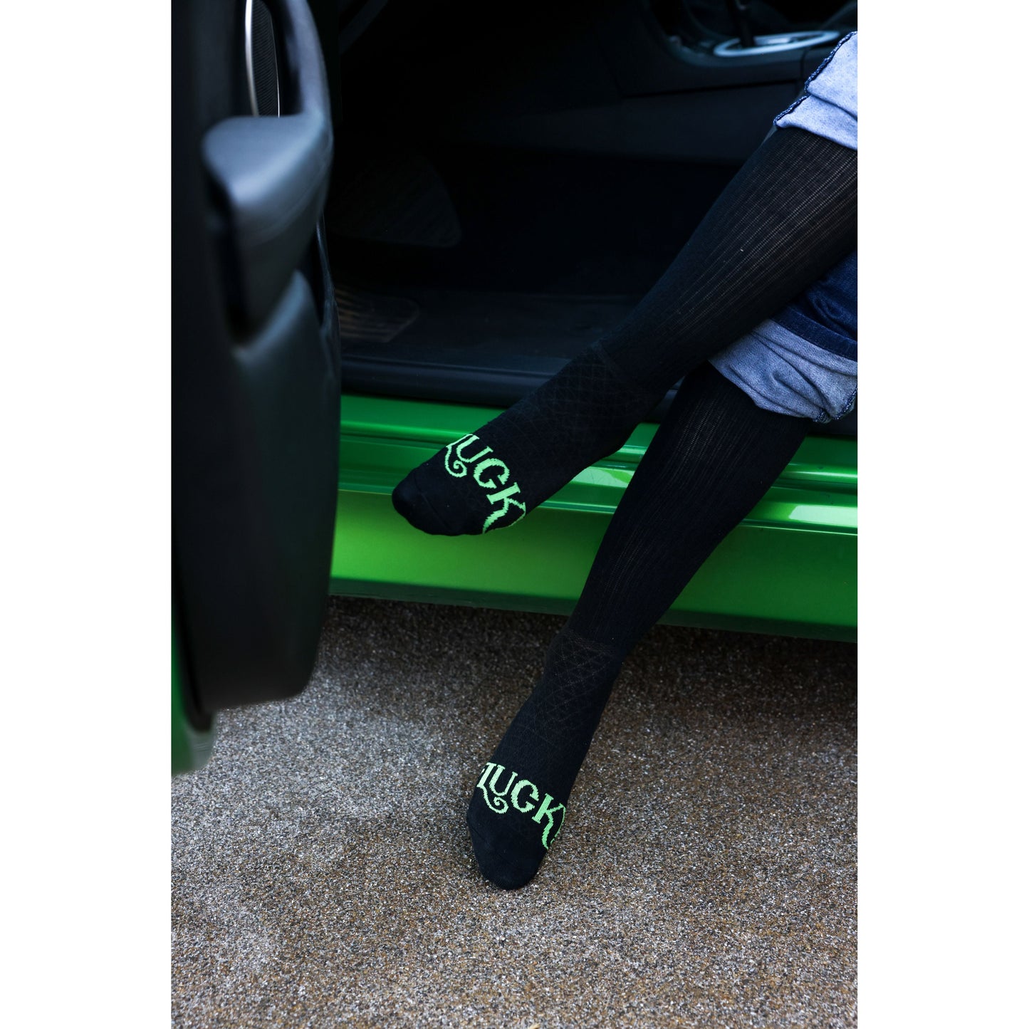 The Cowboy- Black Performance Boot Socks