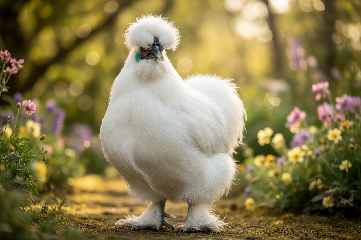 White Silkie Bantam Chicks