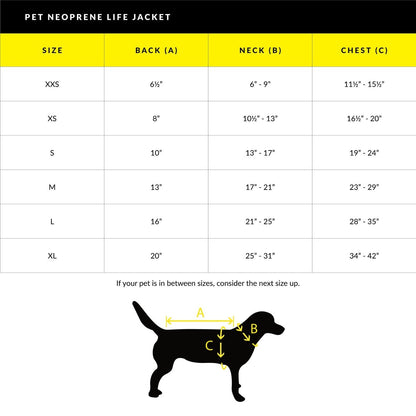 Body Glove Neoprene Pet Life Jacket