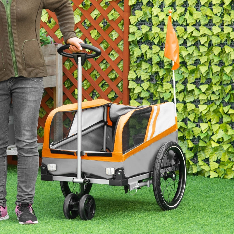 Pet Bike Trailer 2-in-1 Travel Stroller
