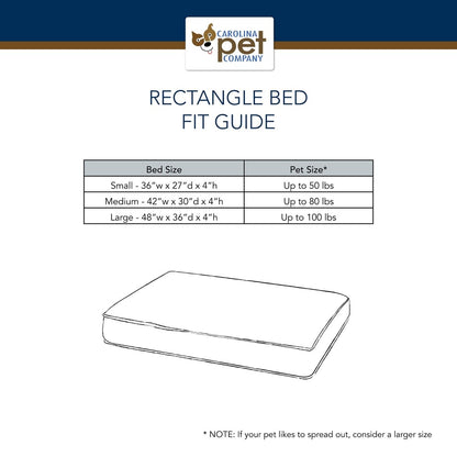 Classic Canvas Rectangle Jamison Dog Bed