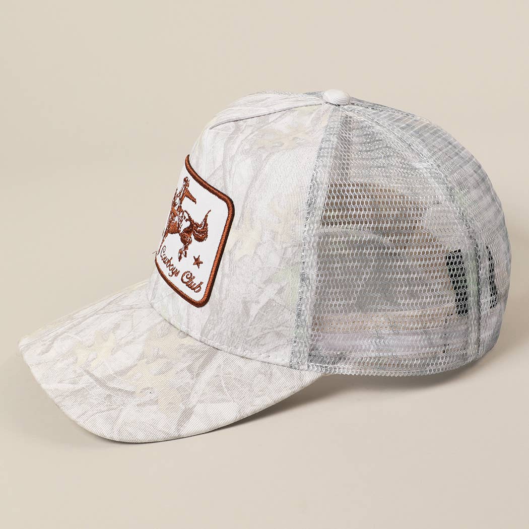 Cowboys Club Embroidered Patch Mesh Cap