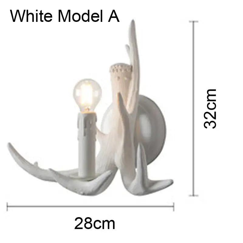 DecorBites™ Antler Chandelier: American Retro Resin Horn Deer Lamps for Rustic Indoor Decor